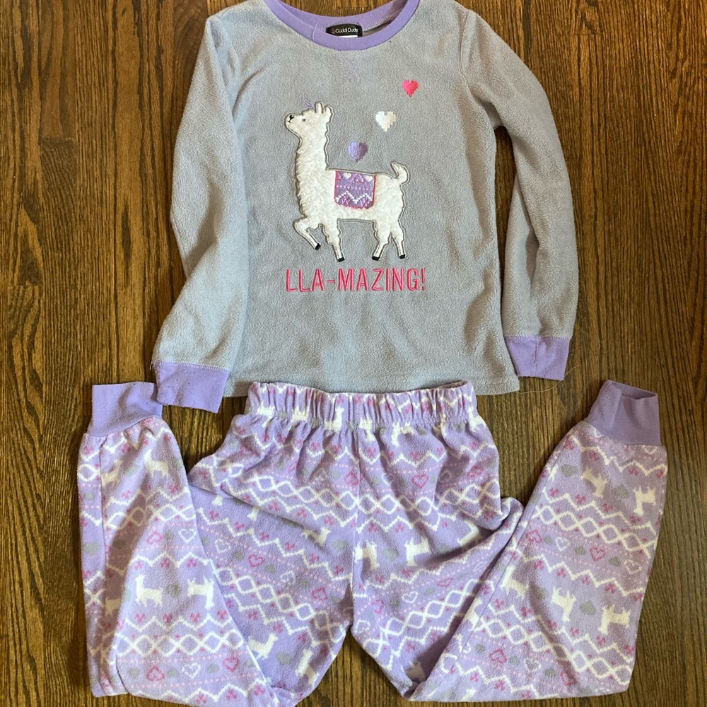 Fleece llama pajamas